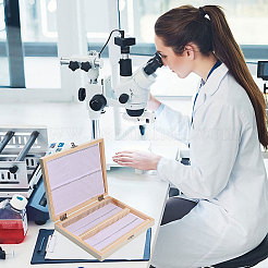 100 slot per scatole per colorazione di vetrini da microscopio in legno&nbsp;AJEW-WH0796-87