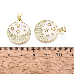 Messing micro pave klare zirkonia anhänger&nbsp;KK-Q071-02G
