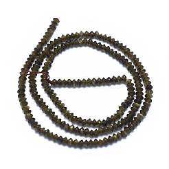 Natürliche goldenen Glanz Obsidian Perlen Stränge&nbsp;G-E530-15G