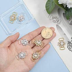 8 Stück 2 Farben Messing Kristall Strass Verbinder Charms&nbsp;KK-HY0004-26