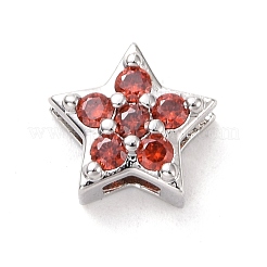 Umweltfreundliche Messing Micro Pave Zirkonia Rutsche Charms&nbsp;KK-D079-14P