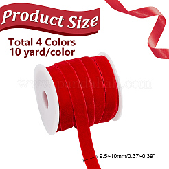 40 Yards 4 Farben Weihnachtsmotiv einseitiges Samtband&nbsp;SRIB-HY0001-10