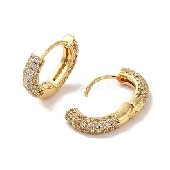 Boucles d'oreilles en laiton micro pavé de zircons cubiques pour femmes&nbsp;EJEW-E301-05G