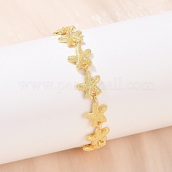 Messing-Gliederkettenarmbänder für Frauen&nbsp;BJEW-L707-04G-04