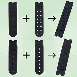 48 Satz 2 Stile Kunststoffkappe Schnappschnalle Ersatz Reparaturband mit 7 Löchern&nbsp;FIND-DR0001-43A