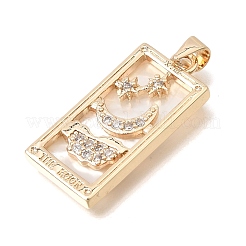 Pendentifs en laiton zircon cubique transparent&nbsp;CU-CBAE7DF-08G