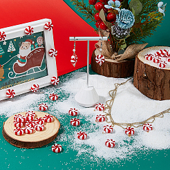 100 Stück Kunststoffperlen mit Weihnachtsmotiv&nbsp;KY-DC0001-53