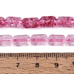 Fili di perline di vetro trasparenti screpolate&nbsp;GLAA-N068-05A-08