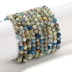 Fili di perle di azzurrite blu naturale&nbsp;GG-CBAE031-A03-4mm
