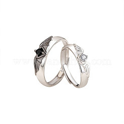 Bagues de couple ouvertes en laiton ajustables&nbsp;WGE4BBC-01