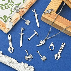 40 pz 8 stili pendenti in lega di stile tibetano&nbsp;TIBEP-YW0001-75