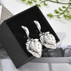 Boucles d'oreilles créoles en laiton sans plomb ni cadmium&nbsp;EJEW-R016-08P-01
