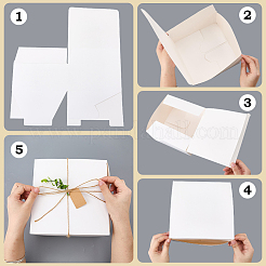 8 caja de correo de papel kraft plegable cuadrada&nbsp;CON-CP0001-018A