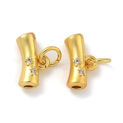 In ottone micro pavé di tubi in zirconia cubica&nbsp;ZIRC-F141-07G