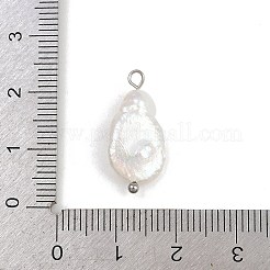 Pendenti di perle Keshi di acqua dolce naturale&nbsp;STAS-D378-06B-P