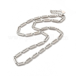 Collier de chaîne à maillons de colonne de zircone cubique clair&nbsp;NJEW-E074-04P
