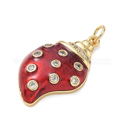 Pendenti in zirconi cubici trasparenti in micro pavè di ottone&nbsp;CU-CBAFF5B-04G-03
