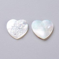 Cabochon in madreperla conchiglia bianca naturale&nbsp;SSHEL-L017-013
