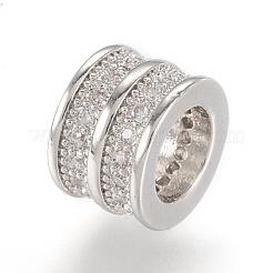 Zirconia cúbica de latón micro pavé abalorios europeas&nbsp;ZIRC-F062-11P