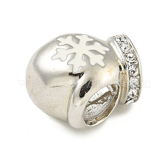 Anti-appannamento 925 perlina europea in argento sterling micro pavé di zirconi cubici&nbsp;STER-Z010-01P-02