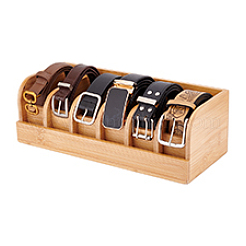 Support organisateur de ceinture en bambou avec 6 compartiments&nbsp;AJEW-WH0166-77A