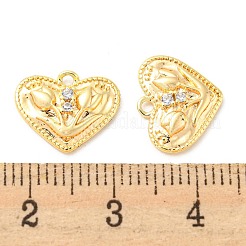 Breloques en laiton avec zircone cubique de micro pave&nbsp;KK-Q809-09G