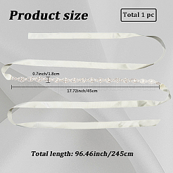 Ceinture de mariée en métal avec strass en cristal et œil de cheval pour robe de mariée&nbsp;AJEW-WH20080-65A-S