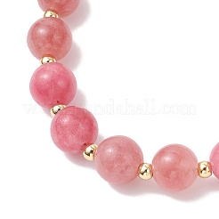 Pulseras de cuentas redondas de calcedonia natural para mujer&nbsp;BJEW-JB12551