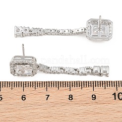 Boucles d'oreilles en laiton avec zircone cubique de micro pave&nbsp;KK-CBA8324-14P