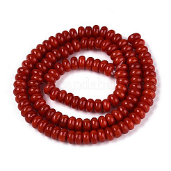 Chapelet de perles en verre baking paint&nbsp;GLAA-T025-6mm-08D