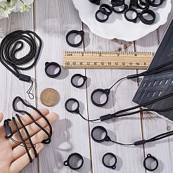 24 anneau en silicone de style 2 avec 12 cordons de collier réglables anti-perte&nbsp;DIY-GF0008-09A