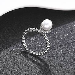 Set di bracciali e anelli con polsino in ottone micro pavé di zirconi cubici a forma di trifoglio a cuore per donna&nbsp;SJEW-R002-02P-02