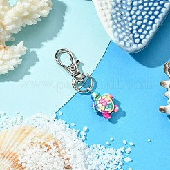 Decorazioni pendenti turchesi sintetiche tartaruga marina&nbsp;HJEW-JM02143-01