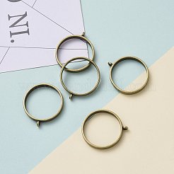Legierung offene zurück Lünette Anhänger&nbsp;PALLOY-YW0001-09AB