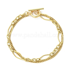Armbänder aus Edelstahl 304 mit doppelter Kettenlänge&nbsp;BJEW-JB13669