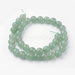 Chapelets de perle verte d'aventurine naturel&nbsp;G-G735-63-10mm