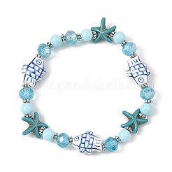 Natürliche howlite Perlen Armbänder&nbsp;BJEW-JB14227