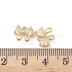 Breloques en laiton avec zircone cubique de micro pave&nbsp;KK-C099-03G