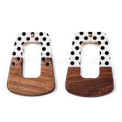 Colgantes de madera de nogal y resina opaca impresa&nbsp;RESI-TAC0017-64
