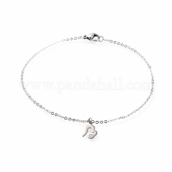 Bracelets de cheville en chaînes de câble en laiton soudé&nbsp;AJEW-AN00274