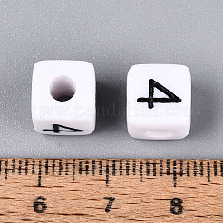 Opaques perles grands trous européens acryliques&nbsp;SACR-N020-01B-05