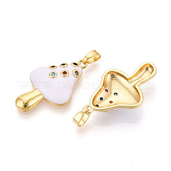 Pendentifs avec zircon cubiques à micro-pavés en laiton&nbsp;KK-N257-74A-G