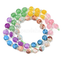 Hilos de cuentas de jade blanco natural teñido&nbsp;G-Z135-B07