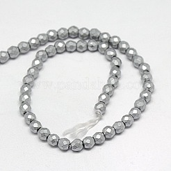 Electroplate non magnetici ematite sintetico fili di perline&nbsp;G-J169C-3mm-M