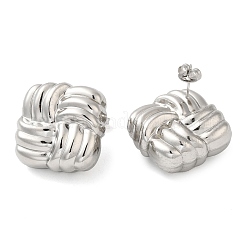 Pendientes de botón de acero inoxidable 304 que no se deslustran&nbsp;LS-EJEW-G364-22P