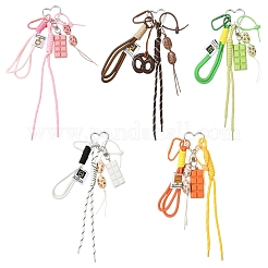 Décorations suspendues en corde acrylique et polyester tressée&nbsp;HJEW-YWC0001-04A-1