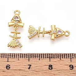 Pendentifs avec zircon cubiques à micro-pavés en laiton&nbsp;X1-KK-N263-80G