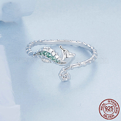 925 verstellbarer offener Manschettenring aus Sterlingsilber mit Mikropavé und Zirkonia für Damen&nbsp;FS-WG3D7C7-01