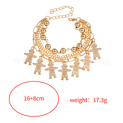 Mehrreihige Quastenarmbänder aus Eisen-Zink-Legierung für Damen&nbsp;NI2300-7