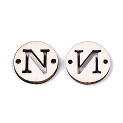 Conectores de eslabones de madera de álamo natural sin terminar&nbsp;WOOD-S045-140A-01N